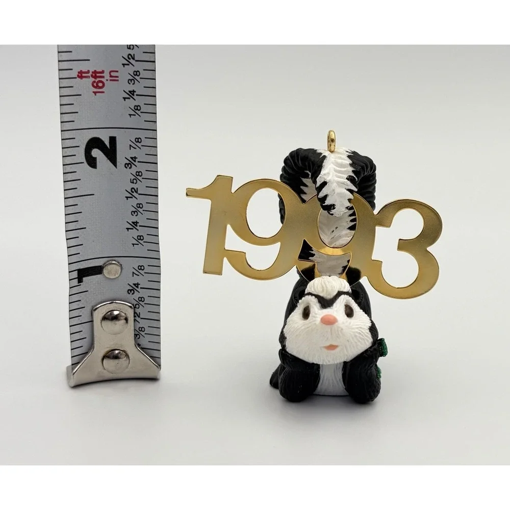 Hallmark Keepsake Ornament Fabulous Decade Skunk Brass 1993 QX587-2 Vintage